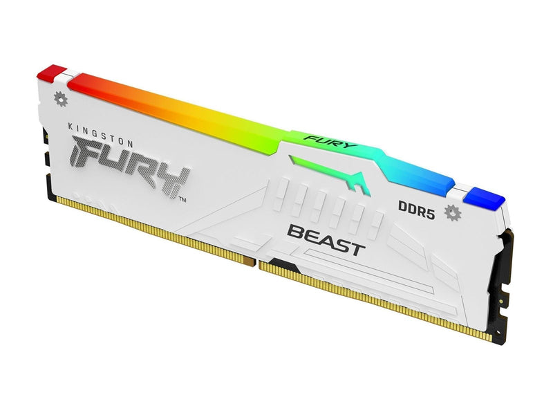 Kingston FURY Beast RGB DDR5-5600 - 32GB - CL36 - Single Channel (1 pcs) - AMD EXPO & Intel XMP - Weiß mit RGB