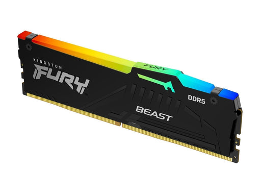Kingston FURY Beast RGB DDR5-6000 - 32GB - CL36 - Single Channel (1 pcs) - AMD EXPO - Schwarz mit RGB