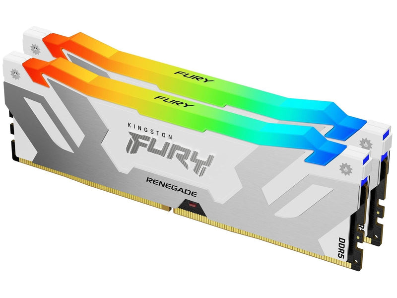Kingston FURY Renegade RGB DDR5-6400 - 32GB - CL32 - Dual Channel (2 pcs) - Intel XMP - Weiß mit RGB