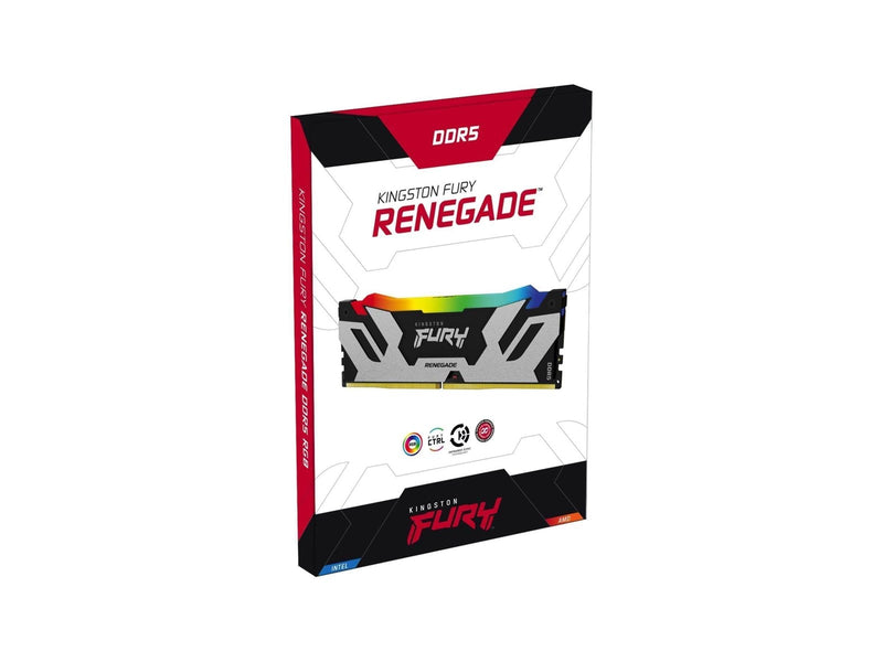 Kingston FURY Renegade RGB DDR5-6400 - 64GB - CL32 - Dual Channel (2 pcs) - Intel XMP - Schwarz mit RGB