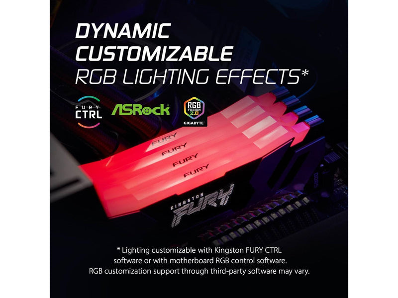 Kingston FURY Renegade RGB DDR5-8000 - 24GB - CL38 - Intel XMP - Schwarz mit RGB