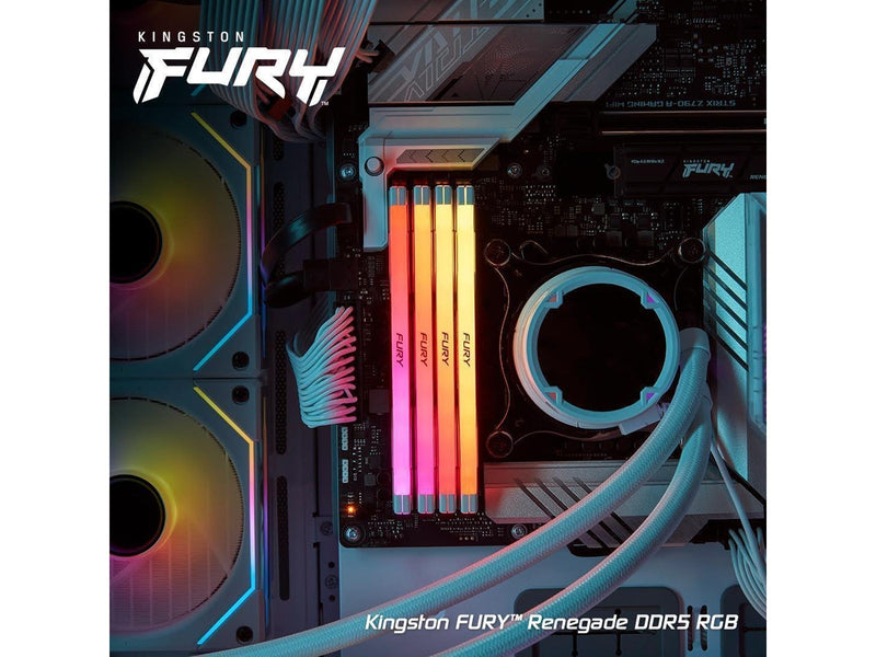 Kingston FURY Renegade RGB DDR5-8000 - 48GB - CL38 - Dual Channel (2 pcs) - Intel XMP - Silber mit RGB