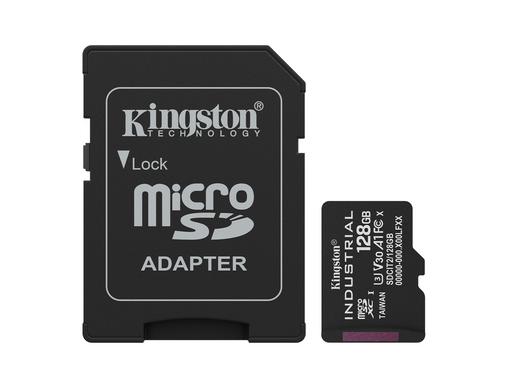 Kingston Industrial microSD/SD - 100MB/s - 128GB