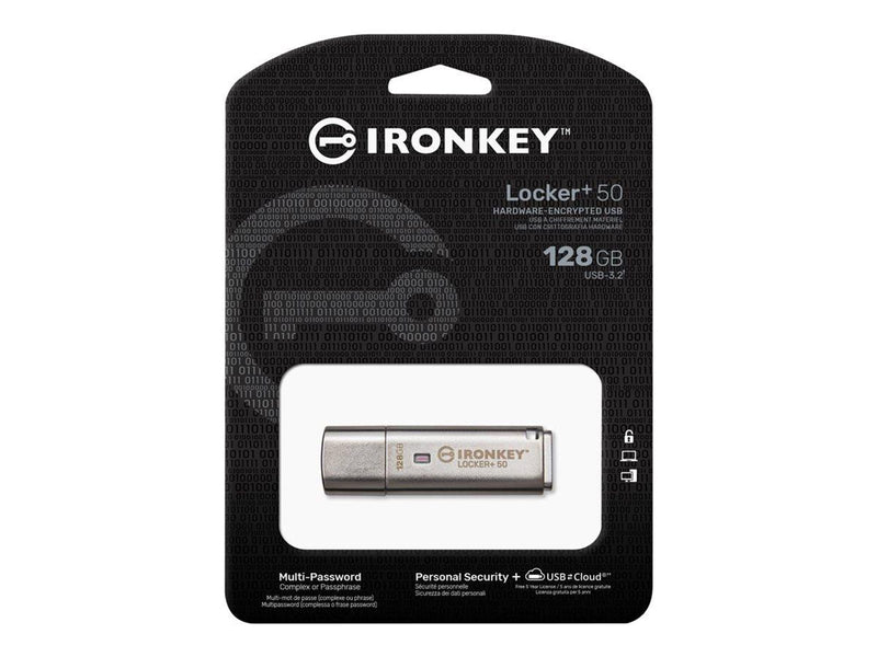 Kingston IronKey Locker+ 50 - 128GB - USB-Stick