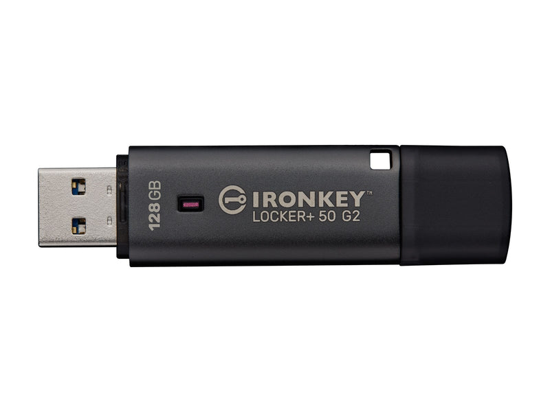 Kingston IronKey Locker+ 50 G2 - Schwarz - 128GB - USB-Stick