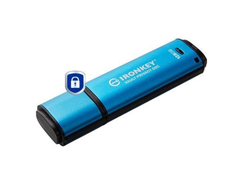 Kingston IronKey Vault Privacy 50 (USB-C 3.2) - 128GB - USB-Stick