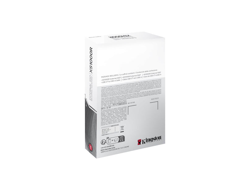 Kingston XS1000 Portable SSD - 1TB - Extern SSD - Rot - USB 3.2 Gen 2