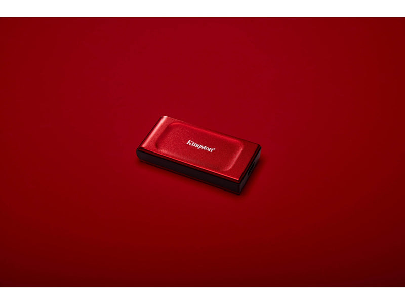 Kingston XS1000 Portable SSD - 1TB - Extern SSD - Rot - USB 3.2 Gen 2