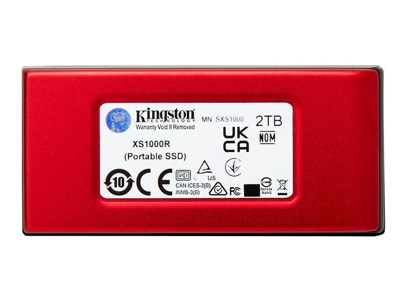 Kingston XS1000 Portable SSD - 2TB - Extern SSD - Rot - USB 3.2 Gen 2