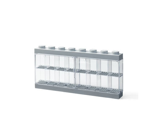 LEGO Minifiguren-Schaukasten für 16 minifiguren, grau
