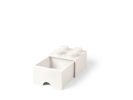 LEGO Schublade 4 Noppen, 1 Fach, weiss
