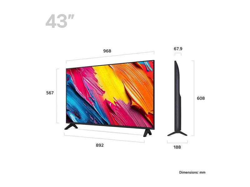 LG 43" Flachbild TV LED 4K 43QNED70A6A 43" LED-backlit LCD TV - QNED AI - 4K
