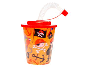 LG-Imports Cup with Lid and Straw Pirate 12 pcs.