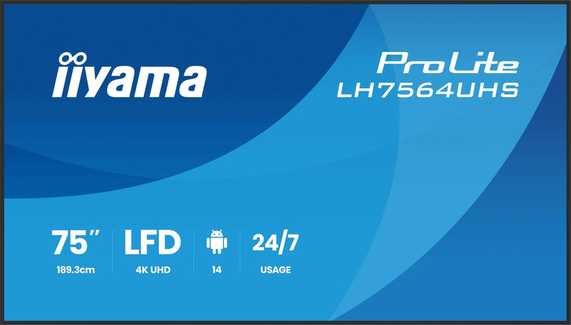 iiyama ProLite LH7564UHS-B1AG Signage Display 189,5 cm (75')