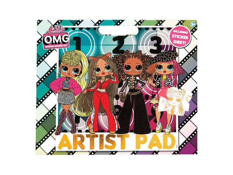 L.O.L. LOL. Artist Pad Coloring Book with Sticker Sheet