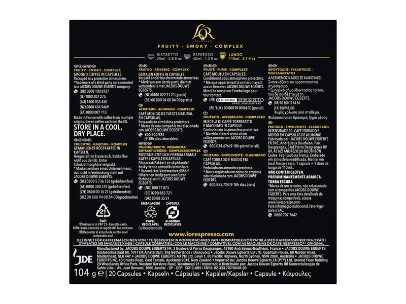 L'OR Capsules Estremo - 20 pcs
