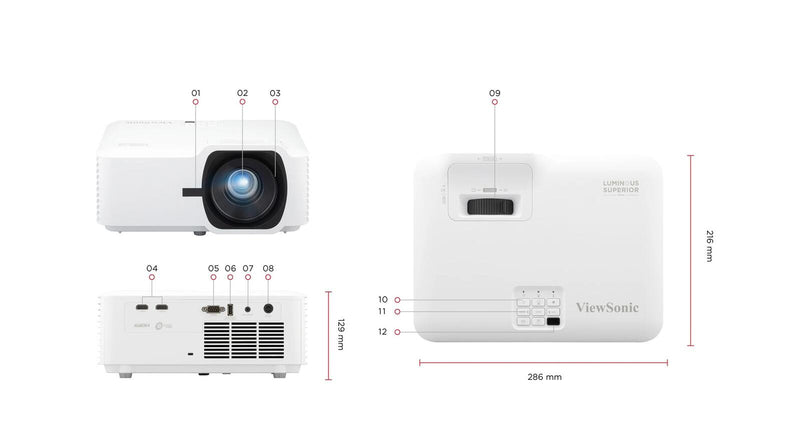 ViewSonic V52HD Business Laser Beamer 5000 ANSI Lumen