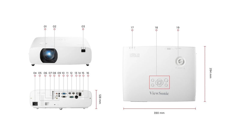 ViewSonic LSC520WUK Business Laser Beamer 5200 ANSI Lumen