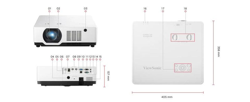ViewSonic LSC601WU Business Laser Beamer 6000 ANSI Lumen