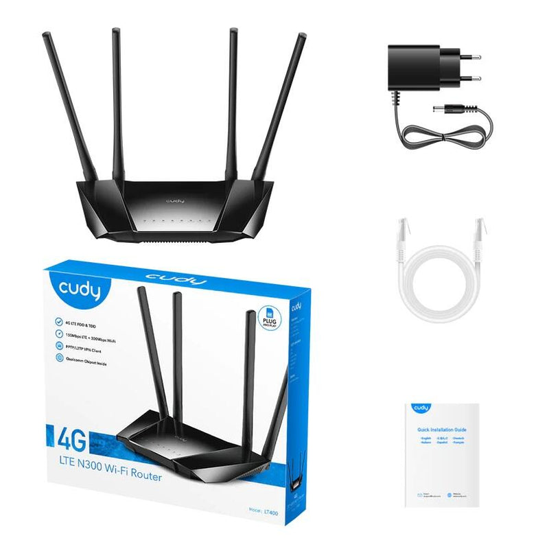 cudy WLRO N300 Wi-Fi 4G LTE Cat4 Router