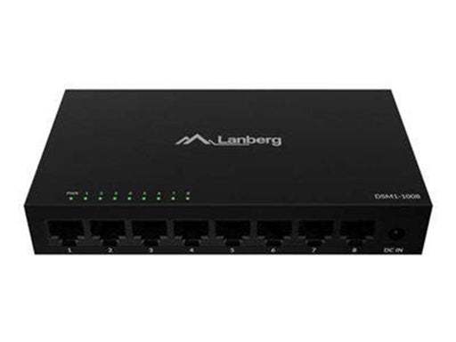 Lanberg DSM1-1008 - switch - 12 V metal case - 8 ports - unmanaged