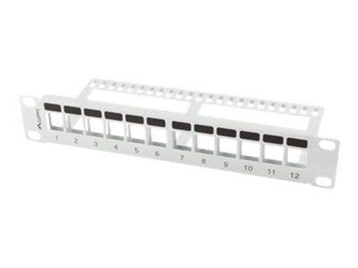 Lanberg PPKS-9112-S Patch Panel Blank 12-Port 1U With Organizer for Keystone Modules Grey
