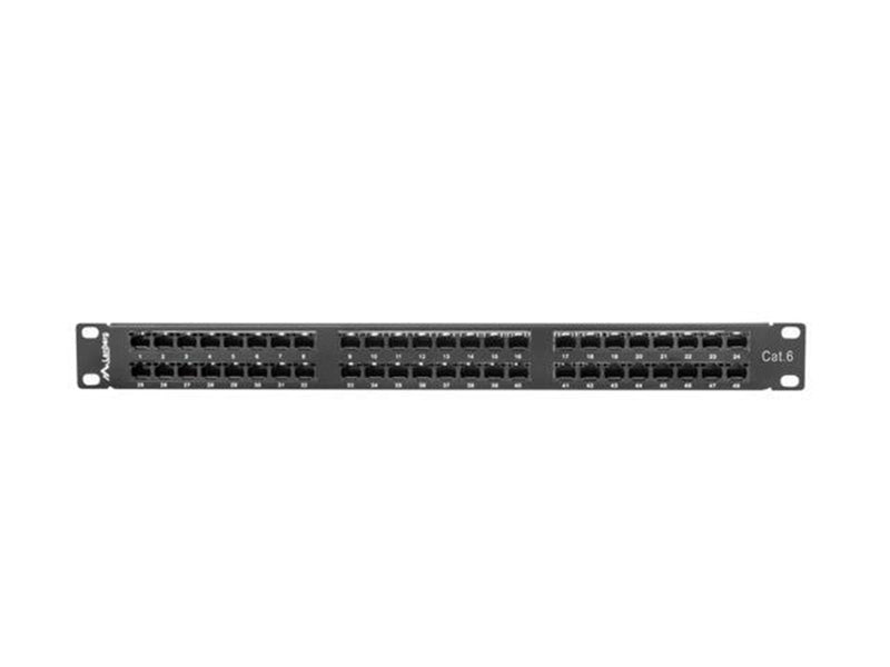 Lanberg PPU6-1048-B 48-Port 1U 19" Cat.6 UTP Patch Panel Black