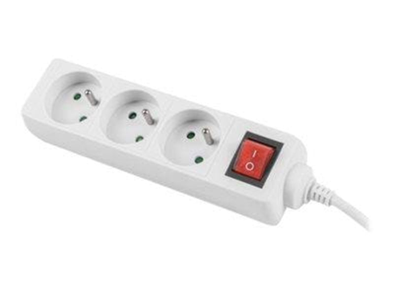 Lanberg PS1-03E-0300-W - power strip - 2500 Watt