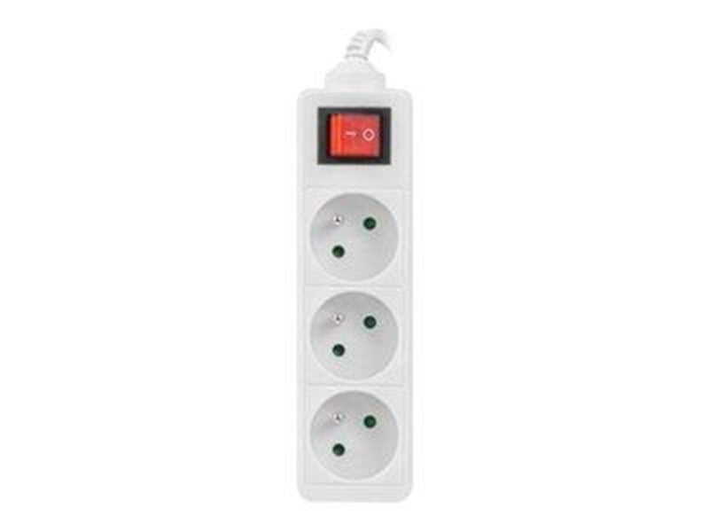 Lanberg PS1-03E-0300-W - power strip - 2500 Watt