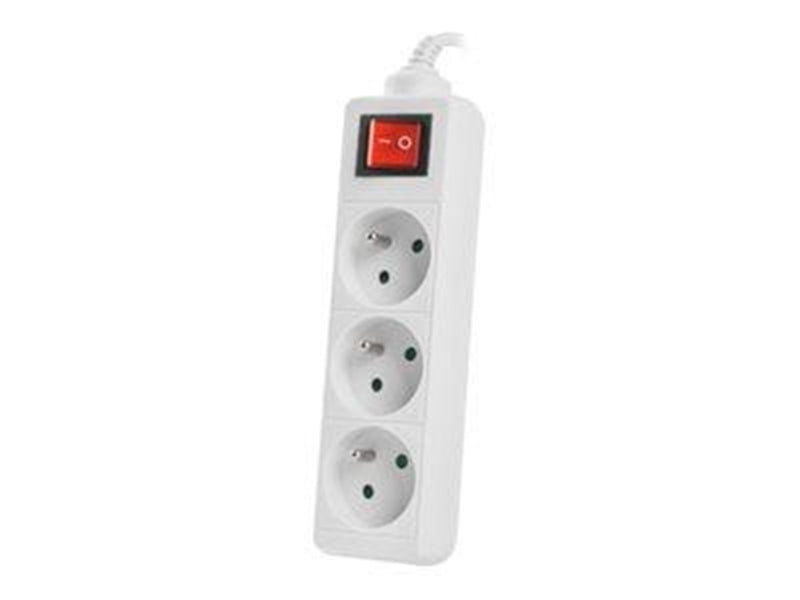 Lanberg PS1-03E-0300-W - power strip - 2500 Watt