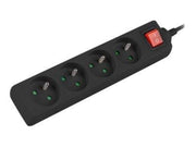 Lanberg PS1-04E-0150-BK - power strip - 2500 Watt