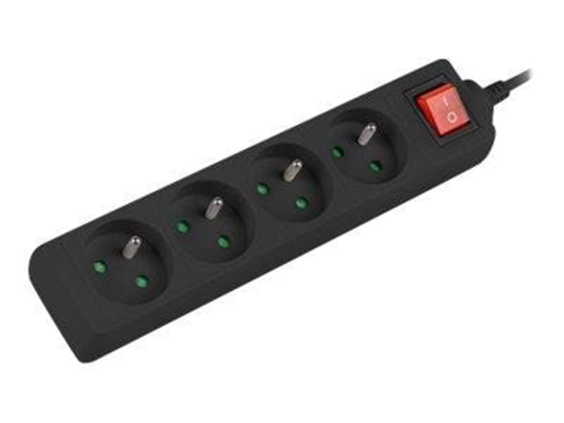 Lanberg PS1-04E-0150-BK - power strip - 2500 Watt