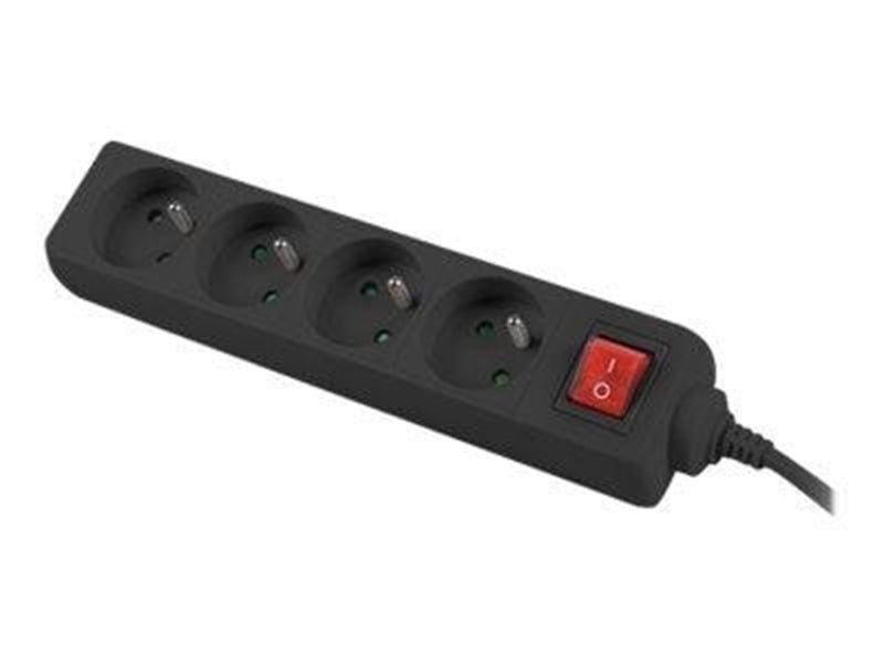 Lanberg PS1-04E-0150-BK - power strip - 2500 Watt
