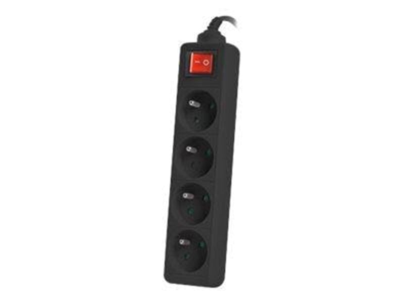 Lanberg PS1-04E-0150-BK - power strip - 2500 Watt