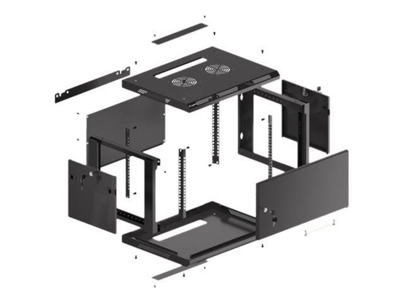 Lanberg WF01-6406-00B - 6U - Wall Mount Rack Cabinet