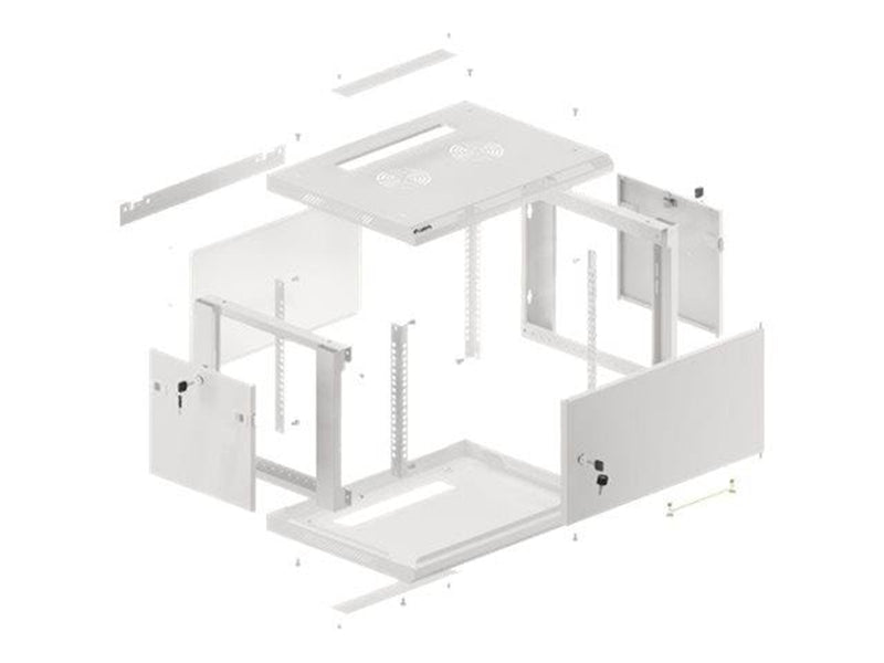 Lanberg WF01-6406-00S - 6U - Wall Mount Rack Cabinet