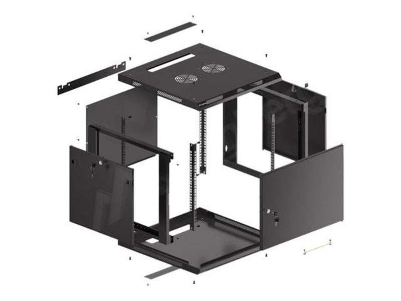 Lanberg WF01-6609-00B - 9U - Wall Mount Rack Cabinet
