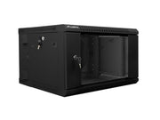 Lanberg WF02-6606-10B Rack Cabinet 19" Double Section Wall Mount 6U 600x600mm (Flat Pack)) Black