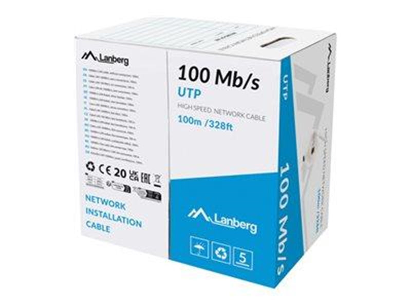Lanberg bulk cable - 100 m - grey - Grau - 100m