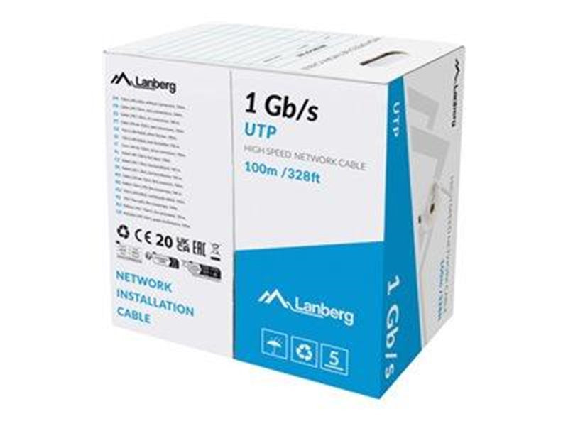 Lanberg bulk cable - 100 m - grey - Grau - 100m