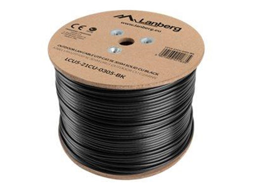 Lanberg bulk cable - 305 m - black - Schwarz - 305m