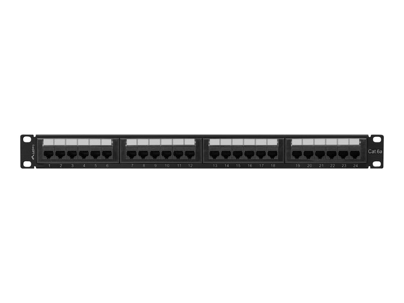 Lanberg patch panel 24 port 1U cat.6A UTP black