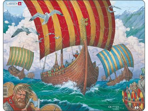 Larsen Puzzles Puzzle Viking Ship - Ormen Lange - 64 pieces Maxi (36.5x28.5 cm) 2D Puzzles