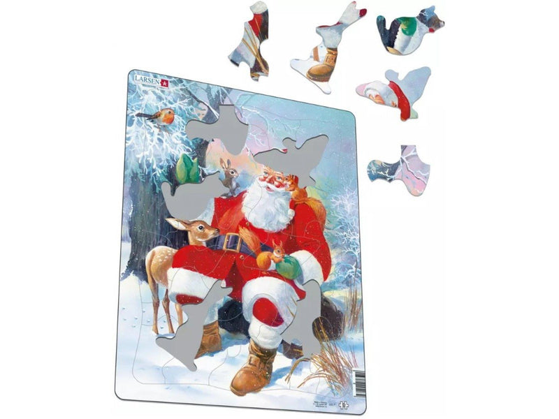 Larsen Puzzles Santa with Animals (32)