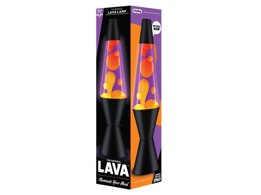 Lava Lamp 37 cm Orange/Purple Black Base