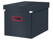 Leitz  Click & Store Cosy Aufbewahrungs- und Transportbox Cube Groß Samtgrau