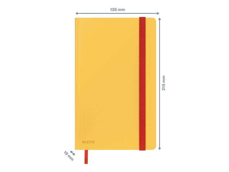 Leitz  Cosy Notizbuch A5 kariert, Hardcover Warmes Gelb