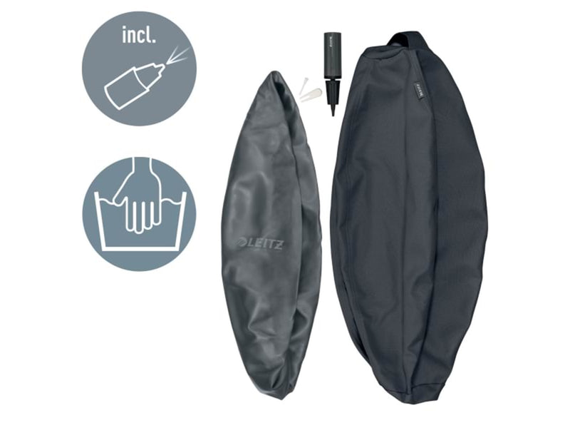 Leitz  Ergo Active Sitzball mit Anti-Wegroll-Design, 55cm Dunkelgrau