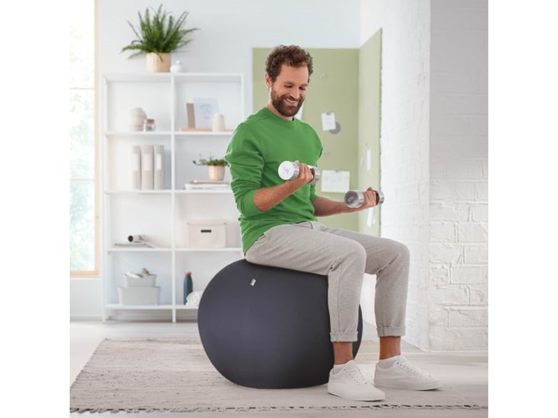 Leitz  Ergo Active Sitzball mit Anti-Wegroll-Design, 55cm Dunkelgrau