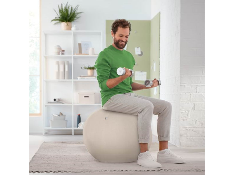Leitz  Ergo Active Sitzball mit Anti-Wegroll-Design, 65cm Grau